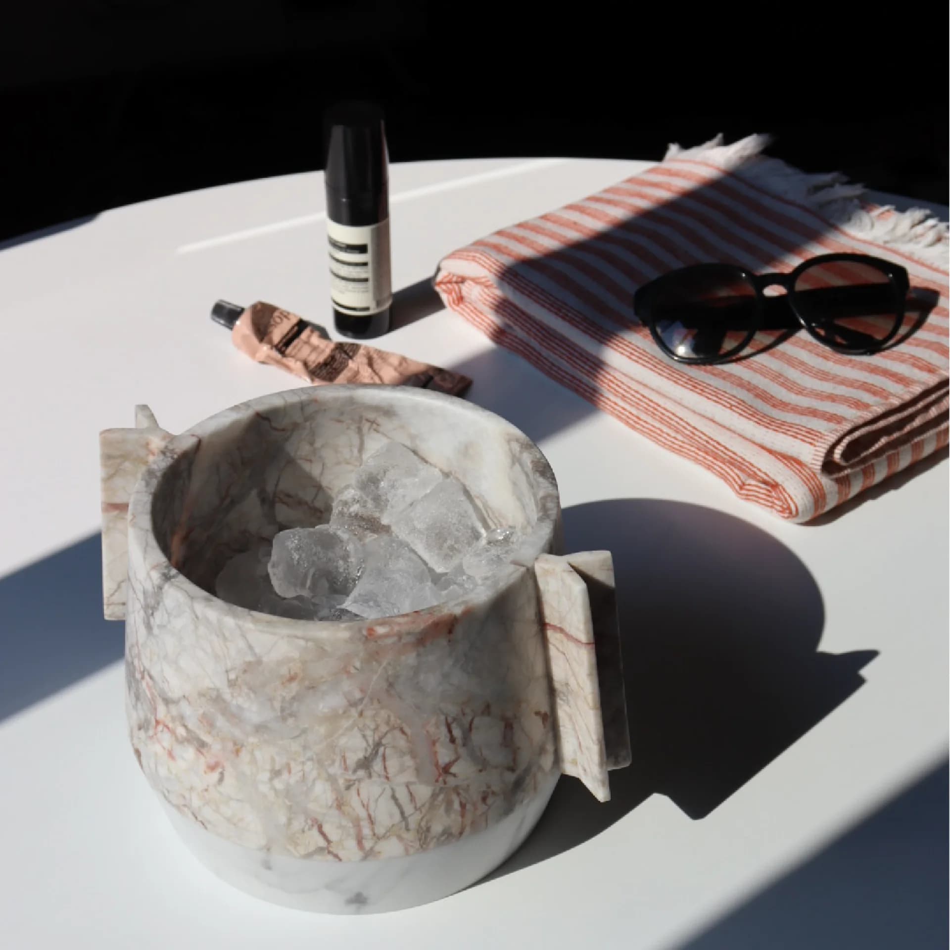 Editions Milano Versi Ice Bucket in Marble 