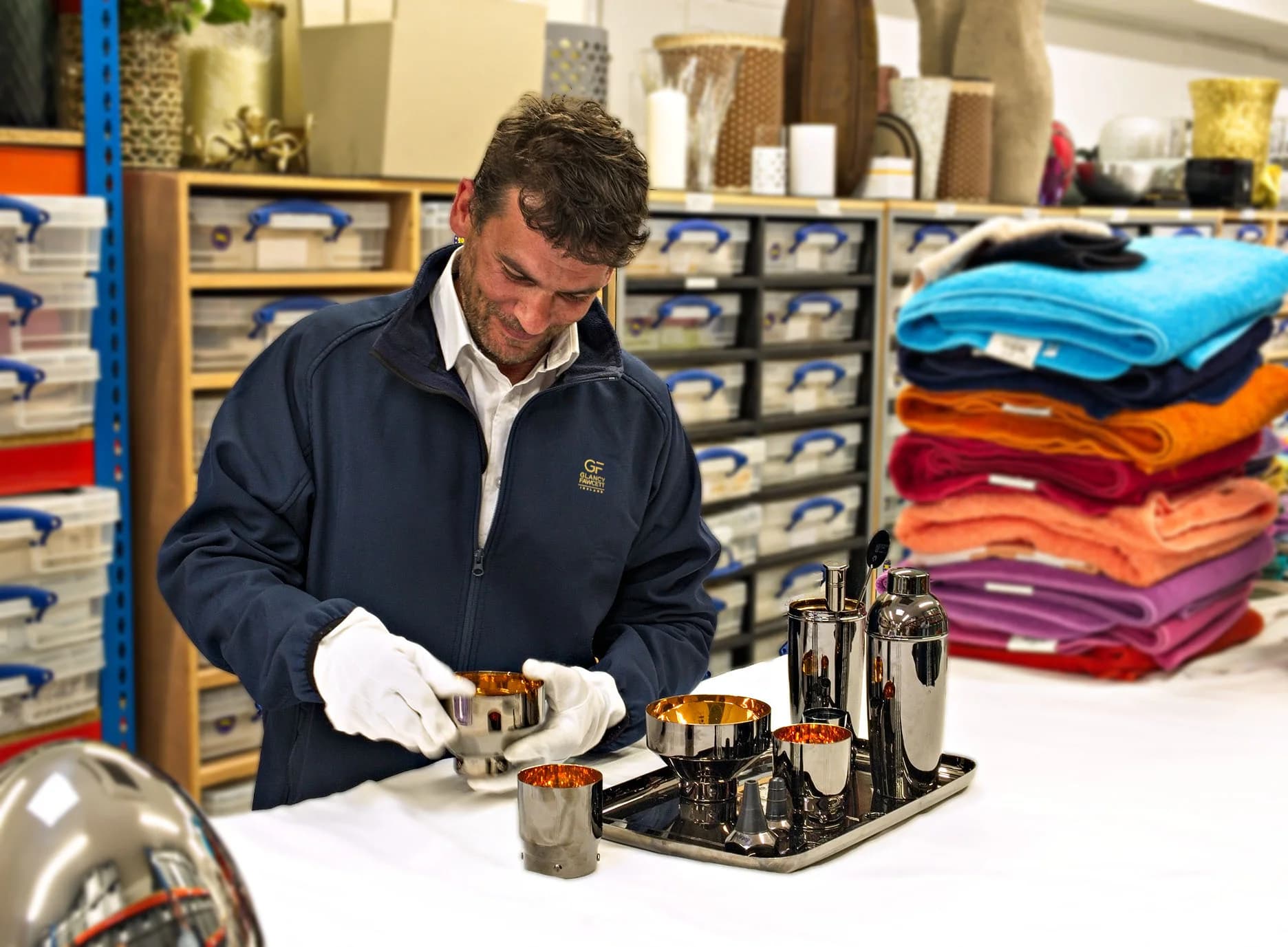 Glancy Fawcett Dublin logistics team member preparing an order